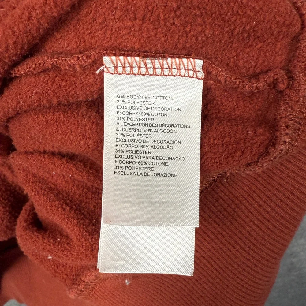 The North Face Mens‎ Large Half Dome Pullover Hoodie Burnt Orange Rust Logo